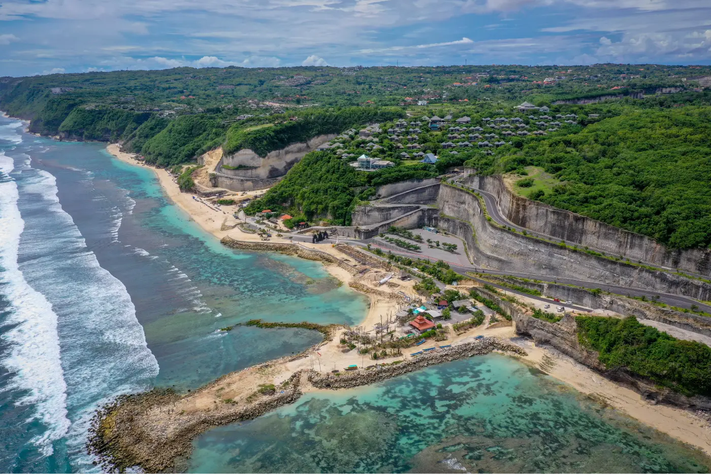 Overzicht van Malesti beach