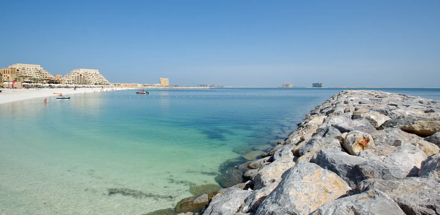 Strand op de Arabische Verenigde Emiraten