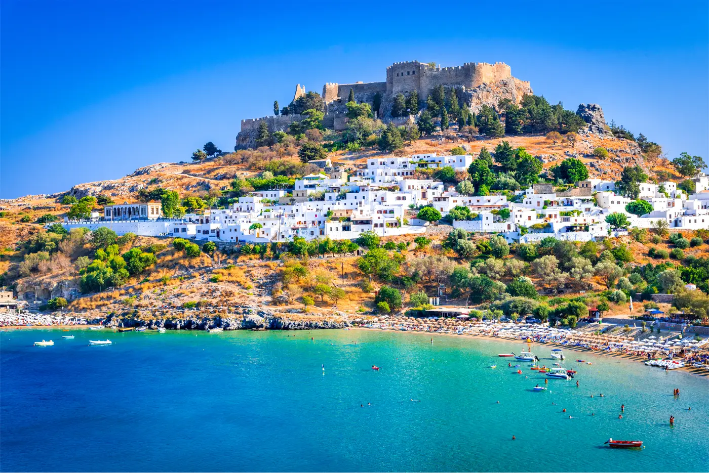 Witte huisjes op Rhodos